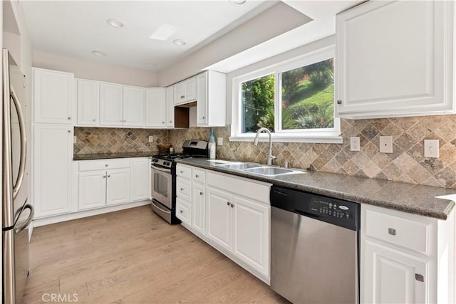 881 Calle Pluma, San Clemente, CA 92673 - kitchen featuring stainless steel appliances, white cabinetry, light wood-style floors, and recessed lighting