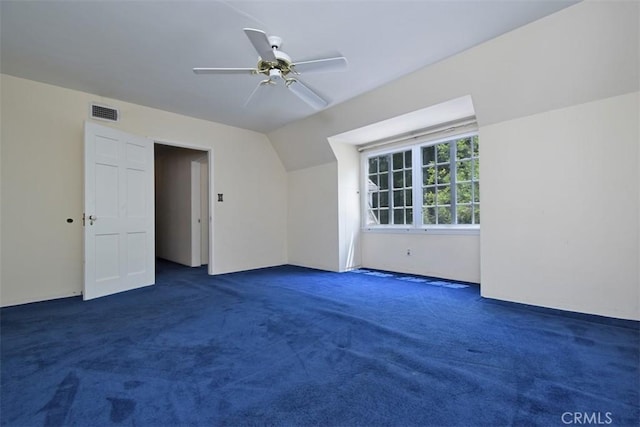 4312 Noble Ave, Sherman Oaks, CA 91403 - additional living space with carpet flooring, ceiling fan, and lofted ceiling
