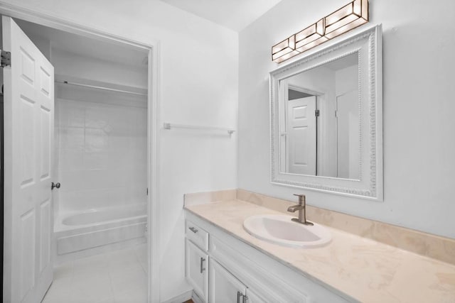 1040 E Washington Ave Unit 31, Escondido, CA 92025 - full bathroom featuring vanity, tile patterned flooring, and  shower combination