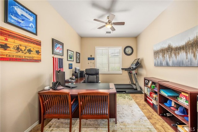 1506 Pierce Ml, Beaumont, CA 92223 - home office featuring ceiling fan and baseboards