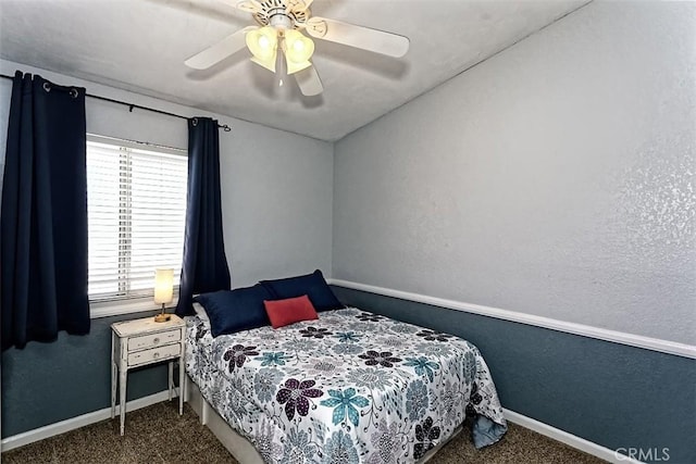 12164 Galaxy St, Victorville, CA 92392 - carpeted bedroom with baseboards and ceiling fan