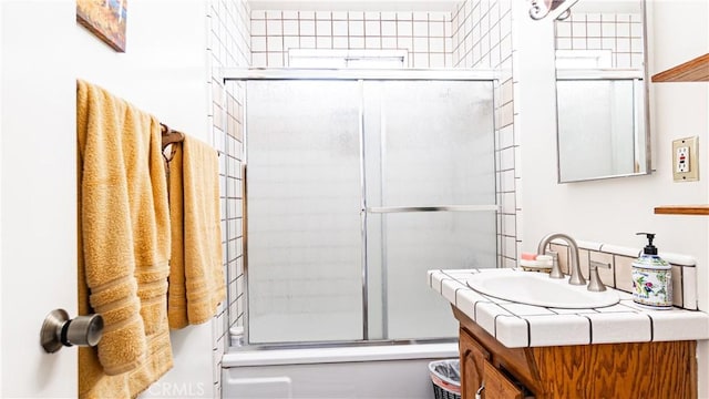 480 W D St, Colton, CA 92324 - bathroom featuring vanity and shower / bath combination with glass door