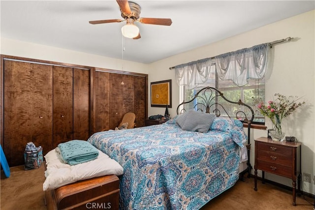 625 La Bonita Ct, Chico, CA 95973 - carpeted bedroom featuring a ceiling fan