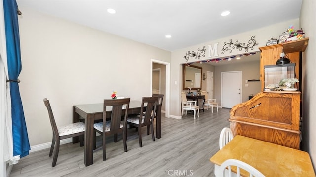 2648 N G St, San Bernardino, CA 92405 - dining space featuring light wood-style flooring and recessed lighting