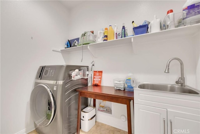 32469 Peters St, Menifee, CA 92584 - laundry room with washer / clothes dryer and cabinet space