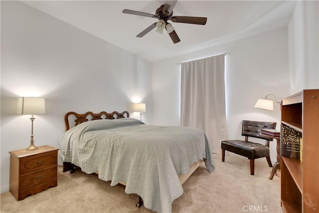 32469 Peters St, Menifee, CA 92584 - bedroom with light colored carpet and a ceiling fan
