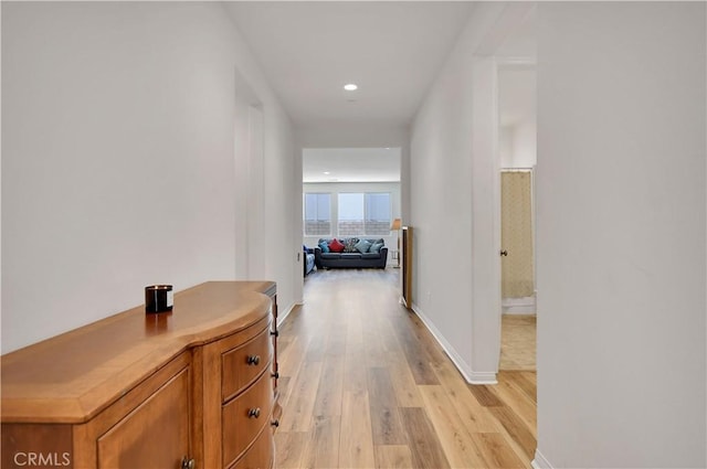 32469 Peters St, Menifee, CA 92584 - hallway with light wood-style flooring and recessed lighting
