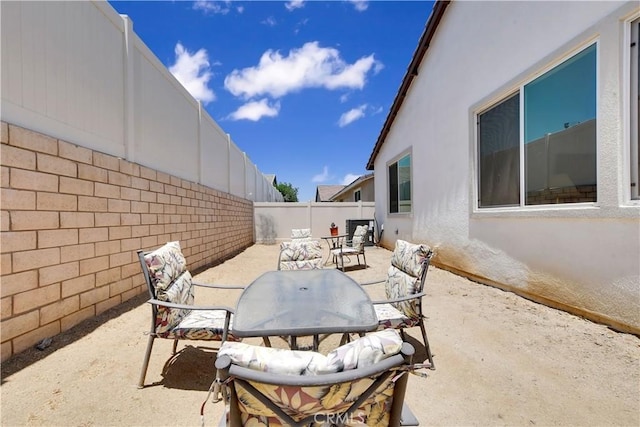 32469 Peters St, Menifee, CA 92584 - fenced backyard featuring a patio area