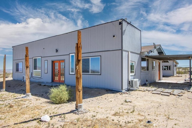 5655 Last Mile Rd, Johnson Valley, CA 92285 - rear view of property with french doors