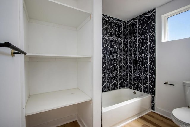 5655 Last Mile Rd, Johnson Valley, CA 92285 - full bath with shower / bathtub combination and wood finished floors