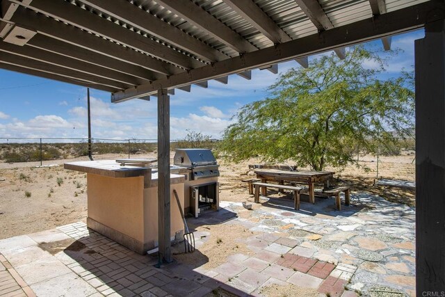 5655 Last Mile Rd, Johnson Valley, CA 92285 - view of patio / terrace with area for grilling
