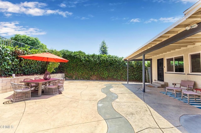 2767 Brookhill St, La Crescenta, CA 91214 - view of patio featuring entry steps and outdoor dining area