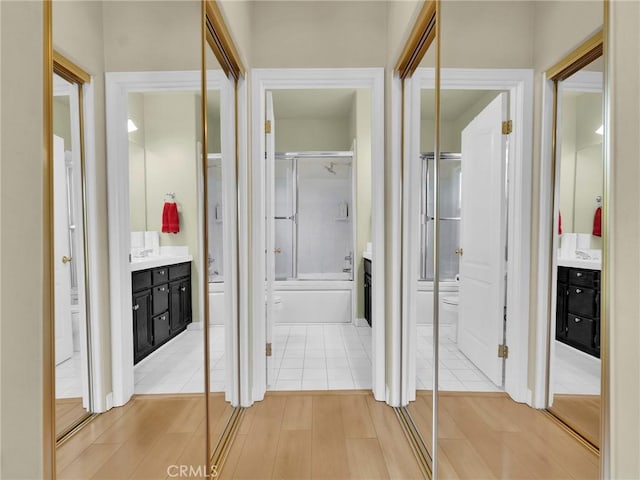 5242 Vesper Ave Unit 7, Sherman Oaks, CA 91411 - hallway with light wood finished floors