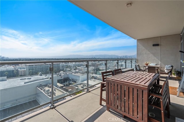 3785 Wilshire Blvd Unit 1605, Los Angeles, CA 90010 - balcony with a mountain view