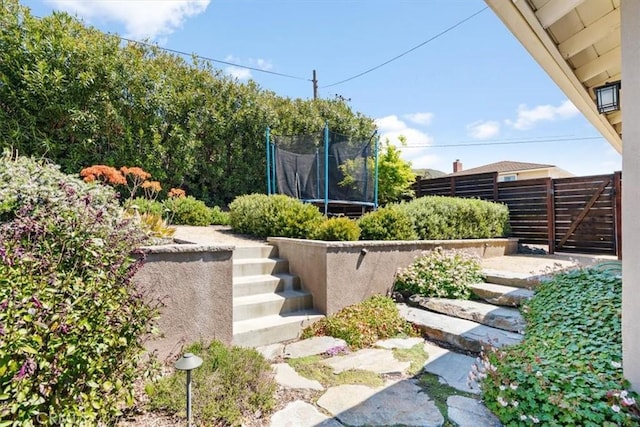 1620 Alrita St, San Luis Obispo, CA 93401 - view of yard with a trampoline