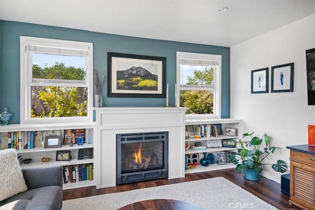 1620 Alrita St, San Luis Obispo, CA 93401 - sitting room featuring wood finished floors and a warm lit fireplace