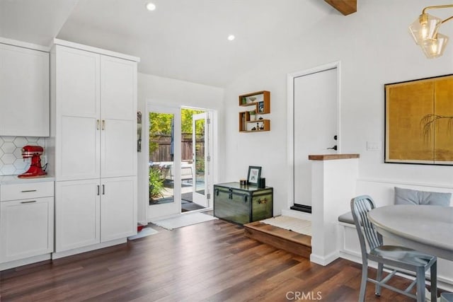 1620 Alrita St, San Luis Obispo, CA 93401 - dining space featuring dark wood-style flooring and recessed lighting