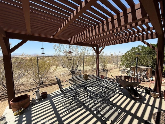 59663 Sunway Dr, Yucca Valley, CA 92284 - view of patio / terrace with a pergola