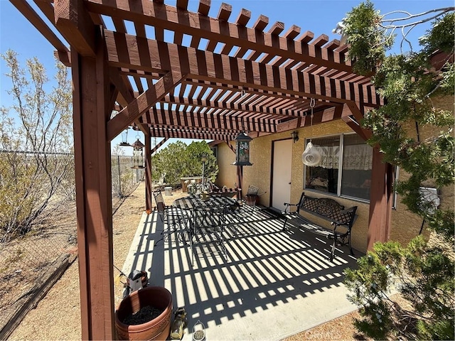 59663 Sunway Dr, Yucca Valley, CA 92284 - view of patio featuring a pergola
