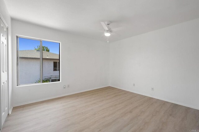3418 Seabreeze Walk, Oceanside, CA 92056 - spare room with light wood-style flooring and ceiling fan
