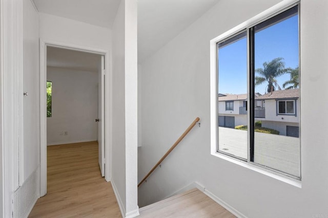 3418 Seabreeze Walk, Oceanside, CA 92056 - corridor featuring an upstairs landing and light wood finished floors
