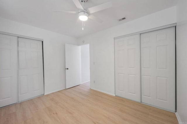 3418 Seabreeze Walk, Oceanside, CA 92056 - unfurnished bedroom with light wood-style flooring and a ceiling fan