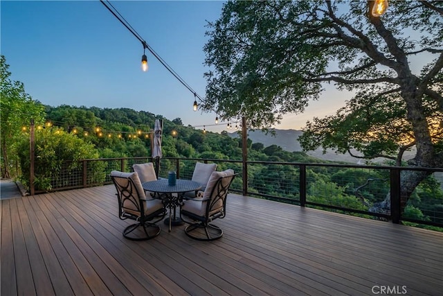 8300 San Diego Rd, Atascadero, CA 93422 - deck at dusk with outdoor dining space