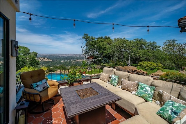 8300 San Diego Rd, Atascadero, CA 93422 - view of patio / terrace with an outdoor living space with a fire pit