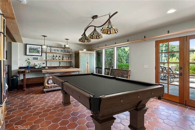 8300 San Diego Rd, Atascadero, CA 93422 - playroom with recessed lighting, pool table, and bar