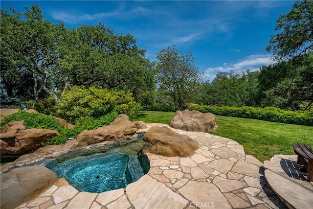 8300 San Diego Rd, Atascadero, CA 93422 - view of swimming pool featuring a lawn and a patio