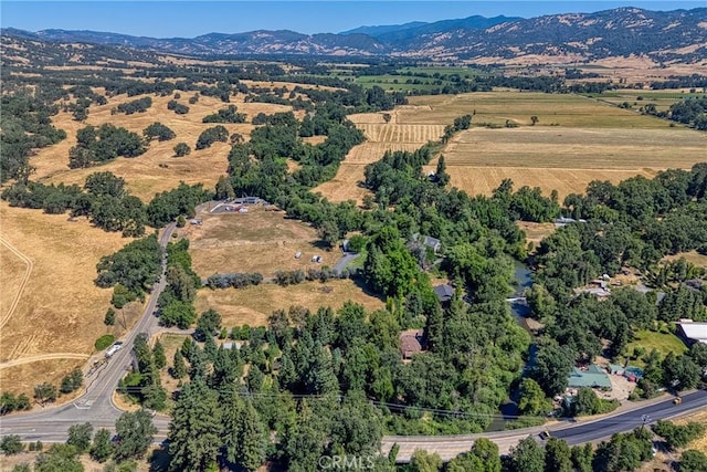 8201 W W Side Potter Valley Rd, Potter Valley, CA 95469 - aerial overview of property's location with a mountainous background
