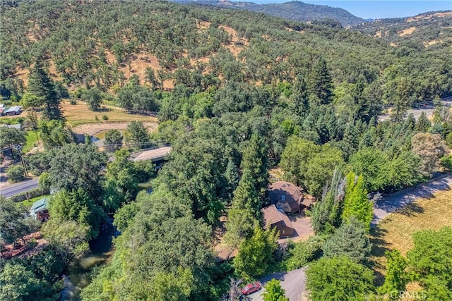 8201 W W Side Potter Valley Rd, Potter Valley, CA 95469 - aerial view of property's location with a forest and a mountainous background