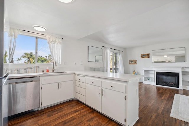 155 Rosebay Dr Unit 31, Encinitas, CA 92024 - kitchen with stainless steel dishwasher, light countertops, healthy amount of natural light, and a peninsula