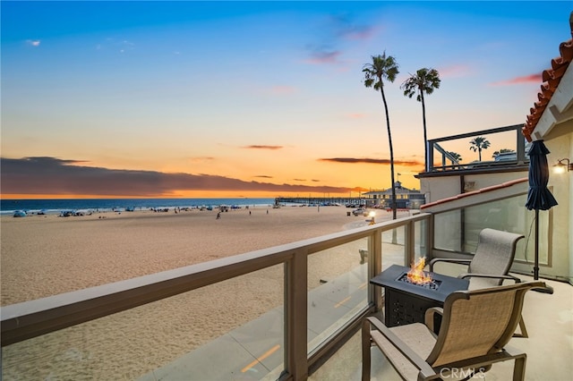 1924 W Oceanfront, Newport Beach, CA 92663 - water view featuring an outdoor fire pit and local beach