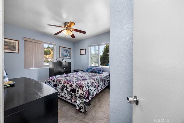 1258 N Ditman Ave, Los Angeles, CA 90063 - bedroom featuring carpet flooring and a ceiling fan