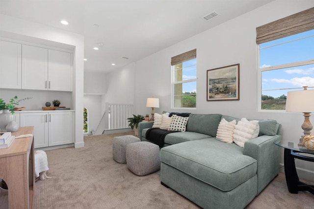 3002 Villeta Ave, Carlsbad, CA 92010 - living room featuring light colored carpet and recessed lighting