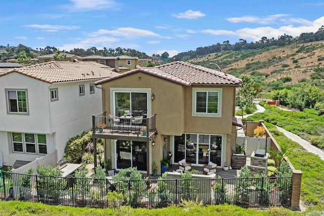 3002 Villeta Ave, Carlsbad, CA 92010 - rear view of property with stucco siding, a fenced backyard, a tile roof, and a patio area