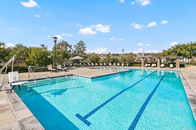 3002 Villeta Ave, Carlsbad, CA 92010 - community pool featuring a pergola and a patio area