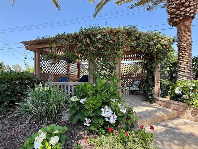 9150 Boxwood Ave, Fontana, CA 92335 - view of patio featuring a pergola