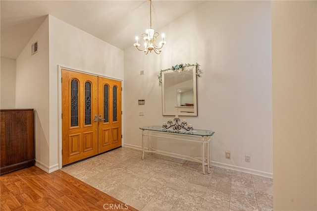 19809 Winged Foot Way, Porter Ranch, CA 91326 - foyer featuring high vaulted ceiling and a chandelier