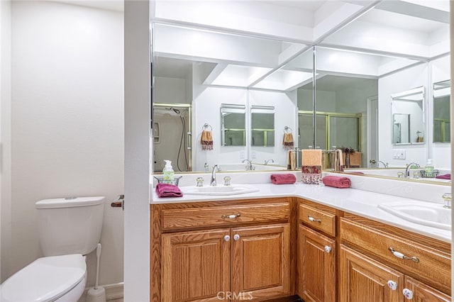 19809 Winged Foot Way, Porter Ranch, CA 91326 - bathroom featuring a stall shower and double vanity