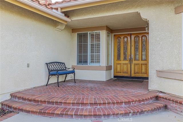 19809 Winged Foot Way, Porter Ranch, CA 91326 - doorway to property with stucco siding