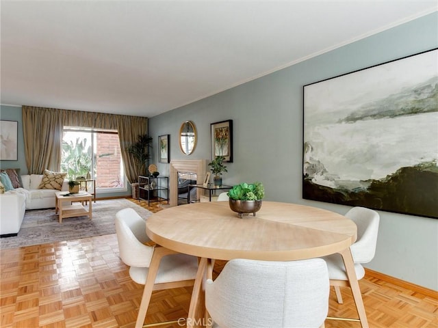 9386 Cambridge St, Cypress, CA 90630 - dining space with ornamental molding and baseboards