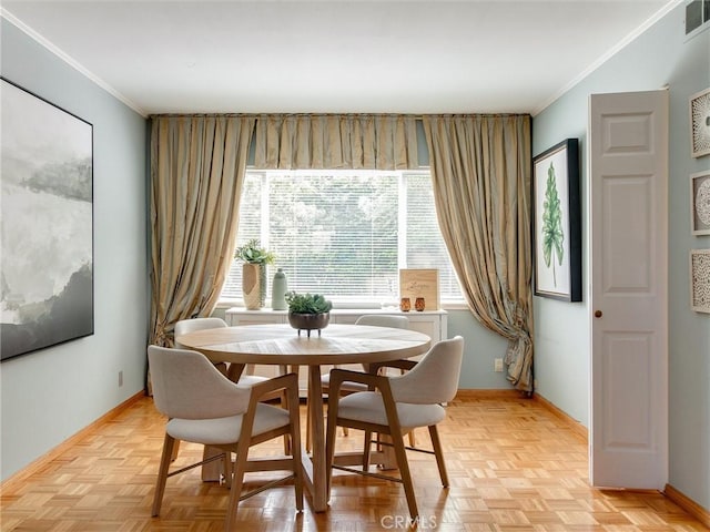 9386 Cambridge St, Cypress, CA 90630 - dining area featuring crown molding