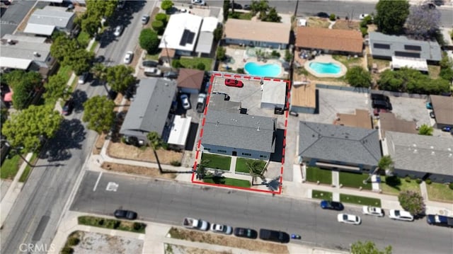 280 W S St, Rialto, CA 92376 - aerial perspective of suburban area with property boundaries highlighted