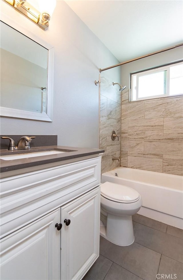 280 W S St, Rialto, CA 92376 - full bathroom with vanity,  shower combination, and tile patterned floors