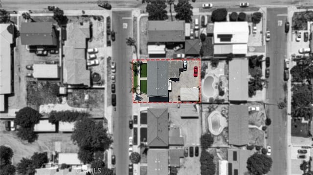 280 W S St, Rialto, CA 92376 - aerial view of property's location with property boundaries highlighted