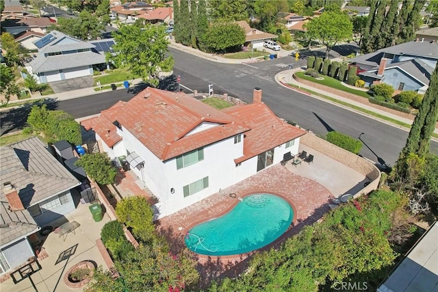 19040 Celtic St, Porter Ranch, CA 91326 - aerial view of residential area featuring a pool area