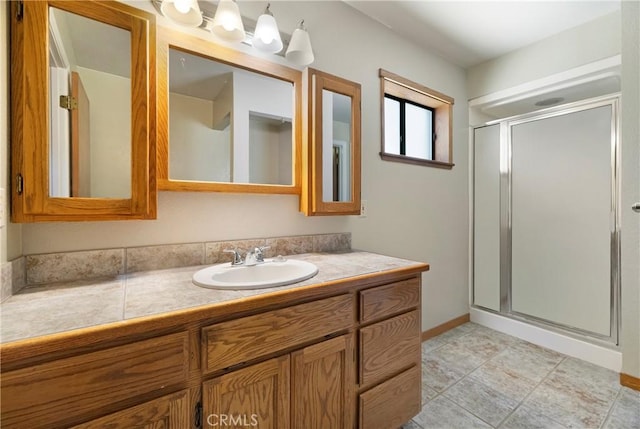 8140 Sherwood Blvd, Los Molinos, CA 96055 - full bathroom featuring vanity and a stall shower