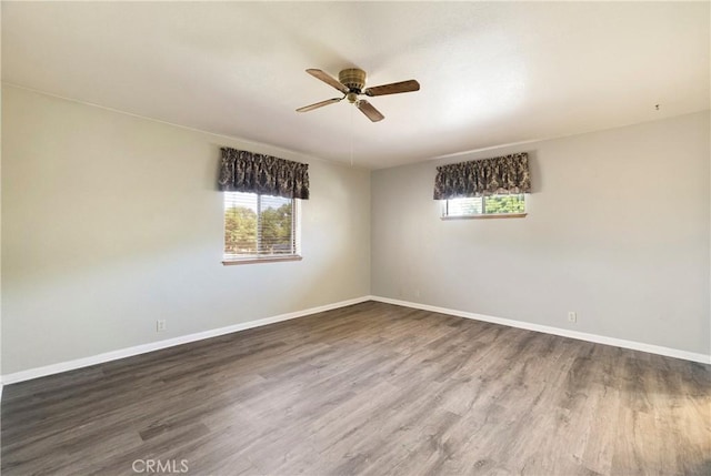 8140 Sherwood Blvd, Los Molinos, CA 96055 - unfurnished room featuring ceiling fan, healthy amount of natural light, and wood finished floors